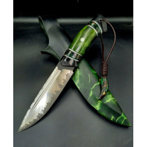 СМАРАГД ІІ ніж ручної роботи ПАВЛА ГОНЧАРЕНКА, сталь - ДІ103МП™ в багатошаровому ламінаті з нержавіючої сталі n690 64 HRC. Photo 3